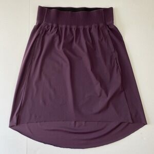 Athleta Womens Cosmic Skirt Purple High Low Size S Athletic Travel Lightweight